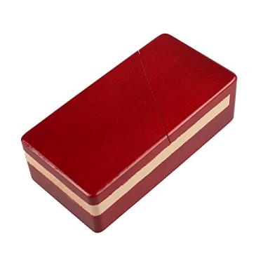 Imagem de Gift Card Money Holder Puzzle Gift Case Box Big Secret Opening Impossible Box Puzzle Handmade 3D Brain Teaser Puzzle Magic Wooden Mysterious Box Gift Box Cube Game Box IQ Toys by AHYUAN (Red)