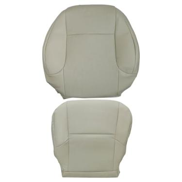 Imagem de Vigoraze Capas de assento de substituição de couro para parte inferior e superior para motorista Tan #LA00 ou LB00 compatível com Lexus GX460 2010 2011 2012 2013 2014 2015 2016 2017