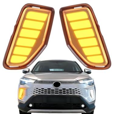 Imagem de Luzes diurnas de LED para para-choque dianteiro para Toyota Corolla 2025 2026 Acessórios de montagem de luz de seta de neblina cruzada (25 corolla cross Drl-A)