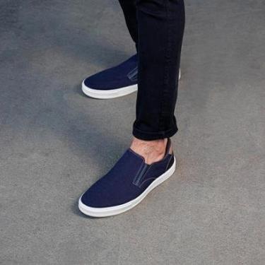 Imagem de Tênis Masculino Iate Slip On Sapatênis Casual Confortável Macio Leve Estiloso Trabalho Resistente-Masculino