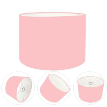 Imagem de Cúpula Abajur E Luminária Cilíndrica Vivare Cp-7019 ø40x30cm - Bocal Nacional Rosa-tela