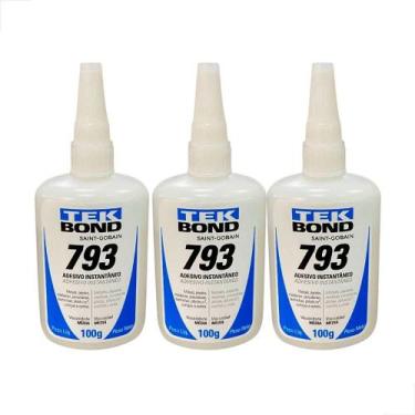 Imagem de Cola Adesivo Instantâneo 100g Tekbond 793 3 unidadeS