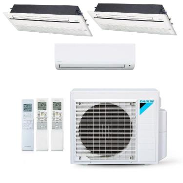 Imagem de Ar-Condicionado Multi Split Inverter Dakin 24.000 BTUs (1x Evap HW 9.000 + 1x Evap K7 1 Via 12.000 + 1x Evap K7 1 Via 18.000) Quente/Frio 220V