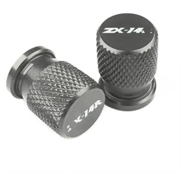 Imagem de CNC Alumínio Motocicleta Válvula de Pneu Núcleo Porta Ar Tampa Acessórios Compatível com Ninja ZX14R ZX 14R 2012-2022 (Titânio)