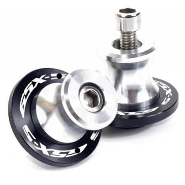 Imagem de BYYINGSUS Novos parafusos de suporte deslizante de carretel de braço oscilante M8 peças de acessórios de motocicleta compatíveis com GSX-S750 GSX S750 GSX-S 750 GSXS750 2011-2022 (prata)