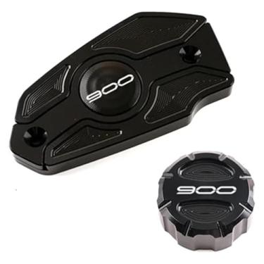 Imagem de BYYINGSUS Compatível com Z900 Z 900 Z900 2017-2024+ 2023 2022 Acessórios de motocicleta CNC tampa do reservatório de fluido de freio dianteiro traseiro (FR preto)