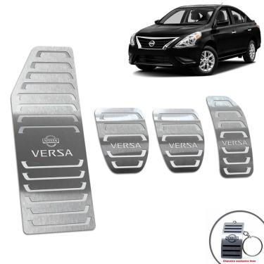 Imagem de Pedaleiras + Descanso Nissan Versa 2015/2020 Manual Prata