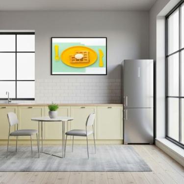 Imagem de Quadro Decorativo Waffle - 50x70cm - Quadros On-line, Moldura Preta