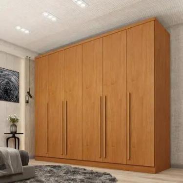 Imagem de Guarda Roupa Casal 6 Portas Sevila Tcil Cor Cinamomo - MOVEIS TCIL