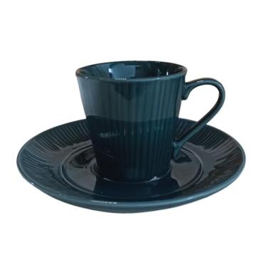 Imagem de Jogo de xícaras de café em porcelana da marca japonesa Noritake. Composto por 6 xícaras e 6 pires.