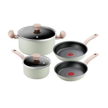 Imagem de Jogo de Panelas Tefal So Matcha Verde 4 Peças – Revestimento Antiaderente Titanium, Indicador de Temperatura Thermo-Sinal, Alta Espessura, Compatível com Indução, Cabos Soft Touch e Design moderno