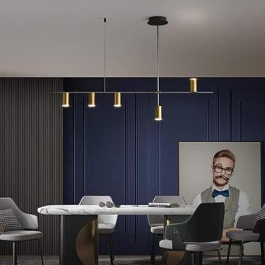 Imagem de Luminária pendente LED para mesa de jantar, luminária pendente, holofote, design, controle remoto, regulável, luminária pendente para sala de jantar