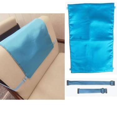 Imagem de ytylbh 1 capa de cetim com tiras elásticas para poltronas reclináveis – protetor de sofá reclináveis flexíveis para cadeira, antiderrapante, protetor de seda para proteção de cabelo, capas de cadeira
