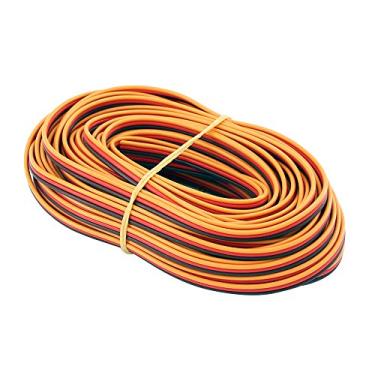 Imagem de Cabo servo de 3 polegadas 3-way 22awg 60 nucleos Fio plano para JR Hitec Futaba (BDHI-41)