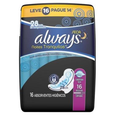 Imagem de Absorvente Always Noturno Malha Seca com Abas - Embalagem com 16 Unida