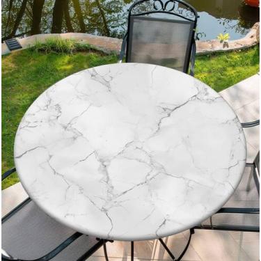 Imagem de Toalha de mesa COTAIL redonda impermeável 90-150cm poliéster branca