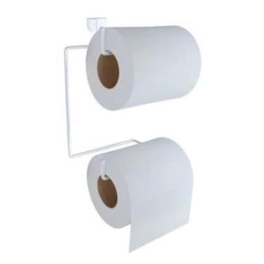 Imagem de Suporte Duplo Papel Higiênico Caixa Acoplada Branco Boa Dica OR0077 Di