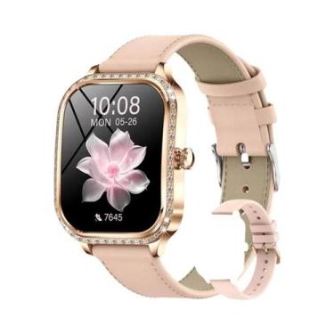 Imagem de Relógio Inteligente Ultra Fino Para Mulheres Com Diamantes, Monitor De