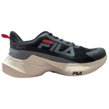 Imagem de Tenis fila progress lite masculino-preto/grafite/vermelho, 39