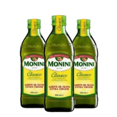 Imagem de Kit 3 Unidades Azeite de Oliva Extra Virgem Monini