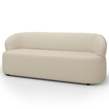 Imagem de Sofá 3 Lugares Orgânico Sala de Estar Living 170cm Carmen F04 Linho Creme - Lyam Decor