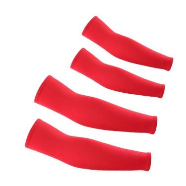 Imagem de Mangas de braço Renil UV Protection Cooling Baseball Red, 2 pacotes