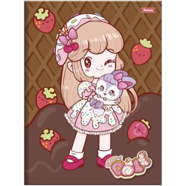 Imagem de Kit de Cadernos Brochurão, Foroni, Capa Dura, Doll, 80 Folhas, Pacote com 5