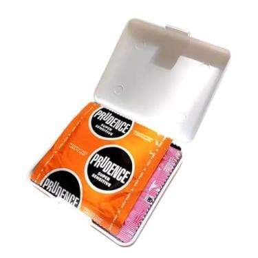 Imagem de 2 Estojo porta preservativo, de vênus para bolso/bolsa/bolsa de viagem/discretamente segura e protege tres preservativos, unissex