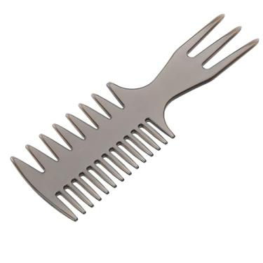 Imagem de Akozon Ferramenta de Estilo de Cabelo Masculino Pente-Fork de Dentes Largos para Alisar e Enrolamento de Cabelos, Ferramenta Anti-estática e Leve de Cabeleireiro Absorvente (No.3 Insira o pente)