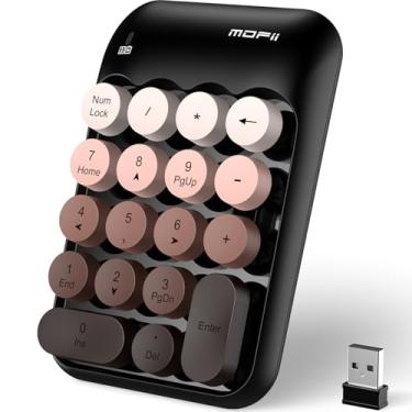 Imagem de MOFII Teclado numérico sem fio colorido fofo – 18 teclas, portátil de 2,4 GHz com conectividade sem fio estável, extensão de contabilidade financeira de 10 teclas para laptop, PC, desktop, Surface Pro