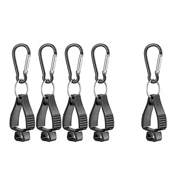 Imagem de Newmind 5 peças de suporte de clipe de luva, mosquetão de gancho, suporte de cinto para luvas de interloque para cinto, trabalhador de trabalho, capacetes de óculos