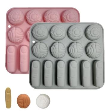 Imagem de Molde de silicone de Halloween, pacote com 2 moldes de silicone para decoração de bolos, biscoitos de chocolate, pirulito, gelatina, bolo, cupcake, topos