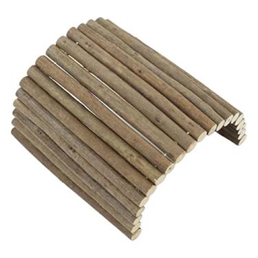 Imagem de RiToEasysports Ponte de Madeira Dobrável para Hamster, Túnel de Exercícios para Animais de Estimação, Esconderijo para Animais Pequenos, Cobaia, Chinchila, Rato (20 * 30CM)