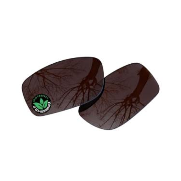 Imagem de Raydi Lentes de reposição de policarbonato para óculos de sol retangulares Costa Del Mar Caballito - Marrom âmbar - Polarizado