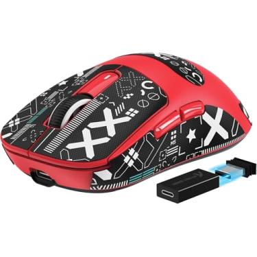 Imagem de Mouse para jogos X3PRO 4K/8K leve sem fio com três modos (com fio/2,4 GHz/BT), sensor óptico PAW3395, DPI de 26K, switch Kailh GM8.0, bateria longa, 7 botões para PC/laptop/Win/Mac