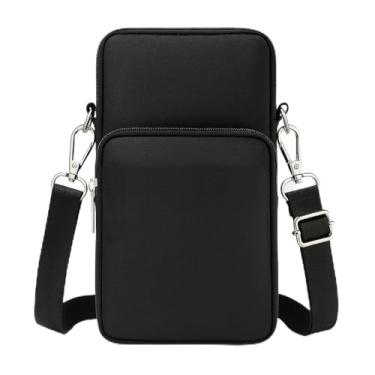 Imagem de Bolsa transversal para celular feminina, bolsa de ombro pequena com vários bolsos, mini carteira para celular, bolsa de compras