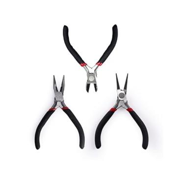 Imagem de Kit de Alicates para Artesanato - 3 Peças - CIRCULO - Para Bijuterias, Arames e Peças Delicadas, acessórios de bolsas de crochê