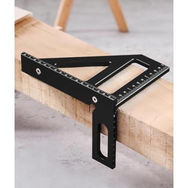 Imagem de Régua de medição multiângulo, transferidor quadrado, régua triangular ferramenta de medição