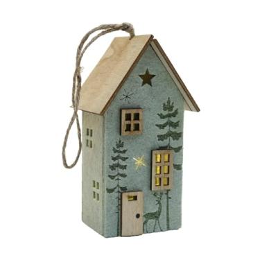 Imagem de shamjina Decoração de Natal, estatueta, artesanato decorativo, adereços para fotos, centro de mesa rústico, decoração de mesa para festa, enfeite de de Natal, 5.5 Cm X 4.5 Cm X 13