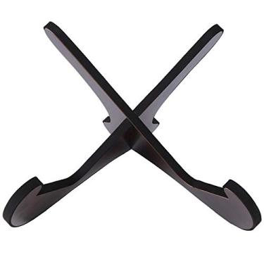 Imagem de Mingzhe Suporte de Madeira para Guitarra, Ukulele, Violino, Baixo, Peças de Suporte, Armazenamento de (Cor madeira escura)