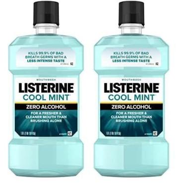 Imagem de Enxaguante bucal Listerine Zero Alcohol Cool Mint 1L (pacote com 2)