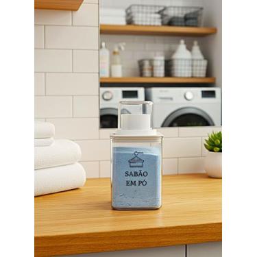 Imagem de Kit Dispensers Lavanderia 1,3L - Amaciante, Alvejante, Sabão em Pó e S