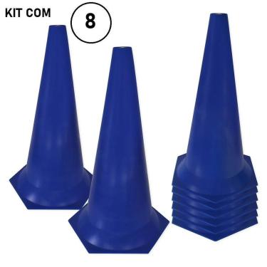 Imagem de Kit Dare 8 Unidades de Cone De Marcação Sinalizador 50cm Pvc Rígido-Unissex