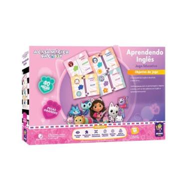 Imagem de Jogo Aprendendo Inglês Educativo 40 Peças Gabby Dollhouse Mimo Toys