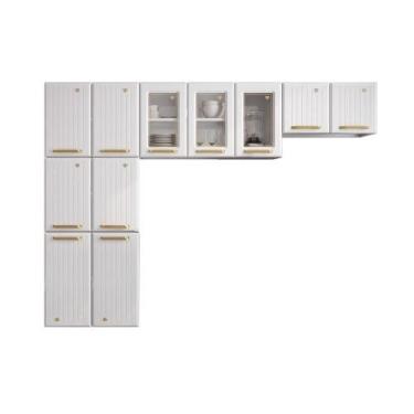 Imagem de Cozinha Compacta Aço 3 Peças Multimóveis Cr20368 Branco - MULTIMOVEIS