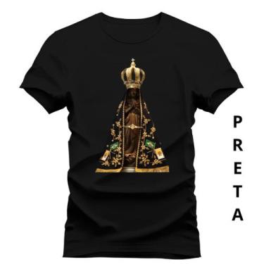Imagem de Camiseta Unissex Camisa Estampada Nossa Senhora Aparecida 100% Algodão