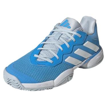Imagem de adidas Tênis infantil unissex Barricade, Explosão azul/branco/azul halo, 2 Little Kid