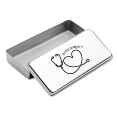 Imagem de Estojo Inox Autoclavavel Personalizado a Laser ENFERMAGEM - LOVE SAUDE