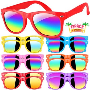 Imagem de Joycover Óculos De Sol Infantis A Granel, Pacote Com 12 Óculos De Sol Infantis, Lembrancinhas Para Festa Para Crianças De 3 A 8 Anos, Óculos De Sol Neon Para Crianças, Meninos E Meninas De 3 A 8 Ano
