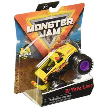 Imagem de Monster Jam 2021 Spin Master 1:64 Diecast Monster Truck with Wheelie Bar: Arena Favorites El Toro Loco Yellow